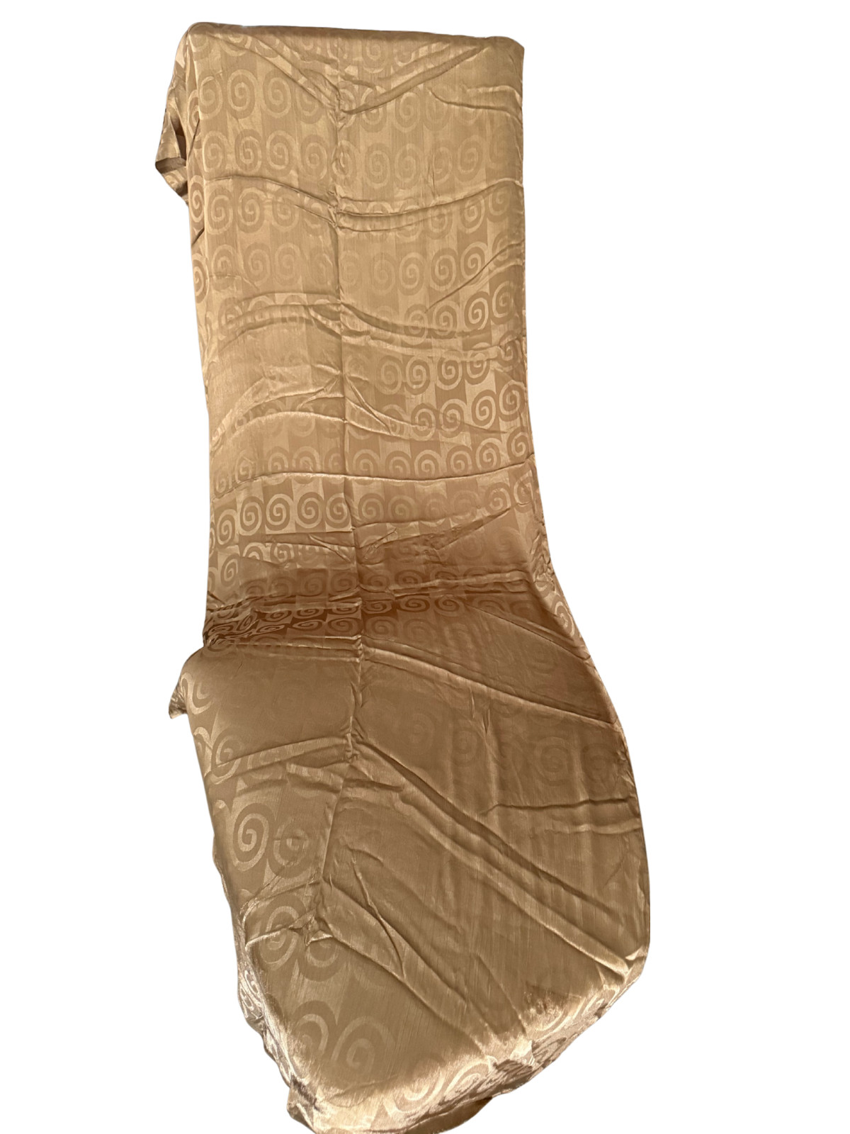 Silk Striped Printed Scarf for Women – Brown Gold