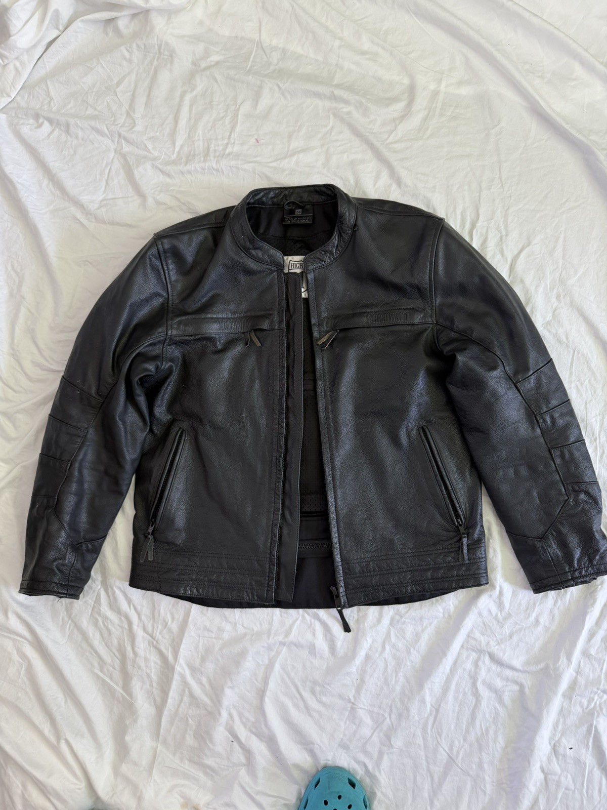 Vintage German Highway 1 Buffalo Leather Motorcycle Jacket Men’s US 44 / EU 54