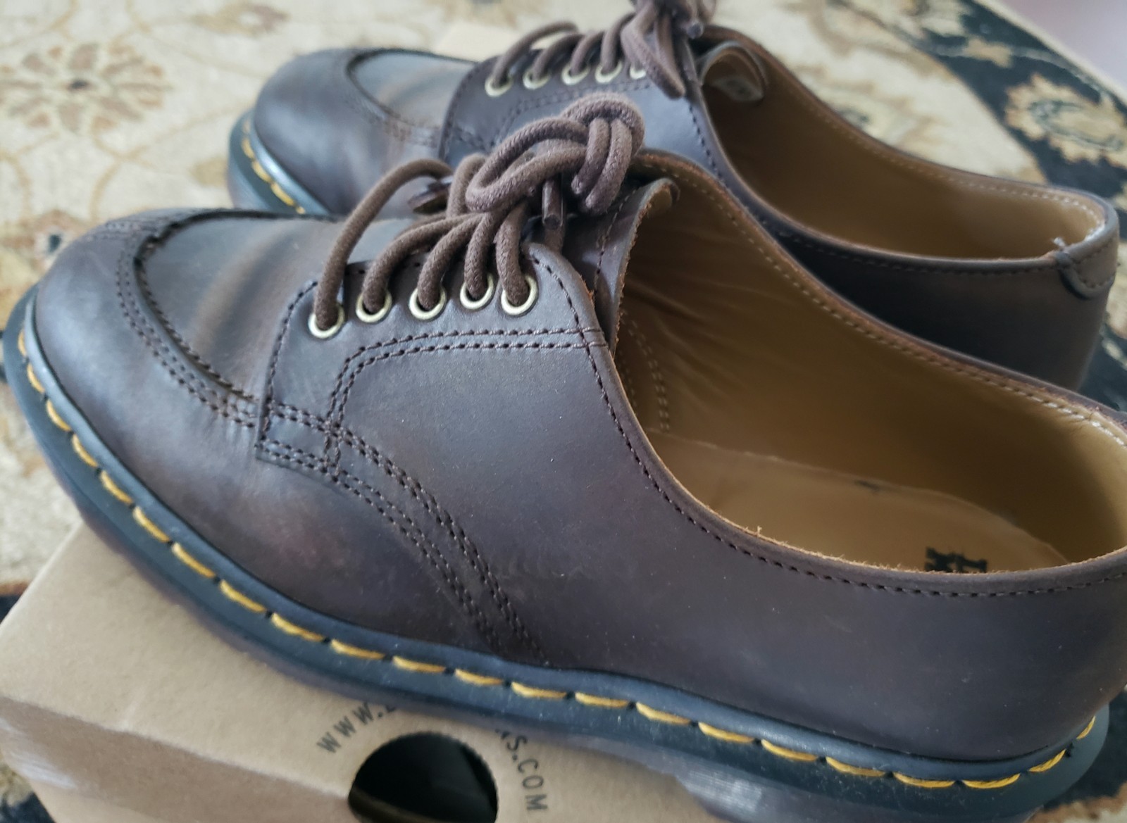 Dr. Martens 2046 Crazy Horse Dark Brown Leather Shoes Oxford UK 4 Women 6 Men 5