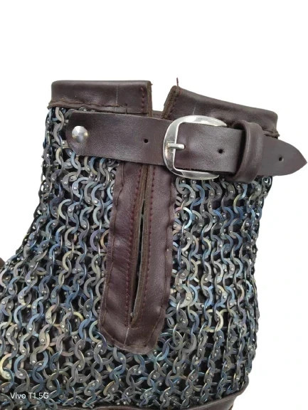 Medieval chainmail boot Renaissance Inspired BEST FOR SCA LARP Buhurt
