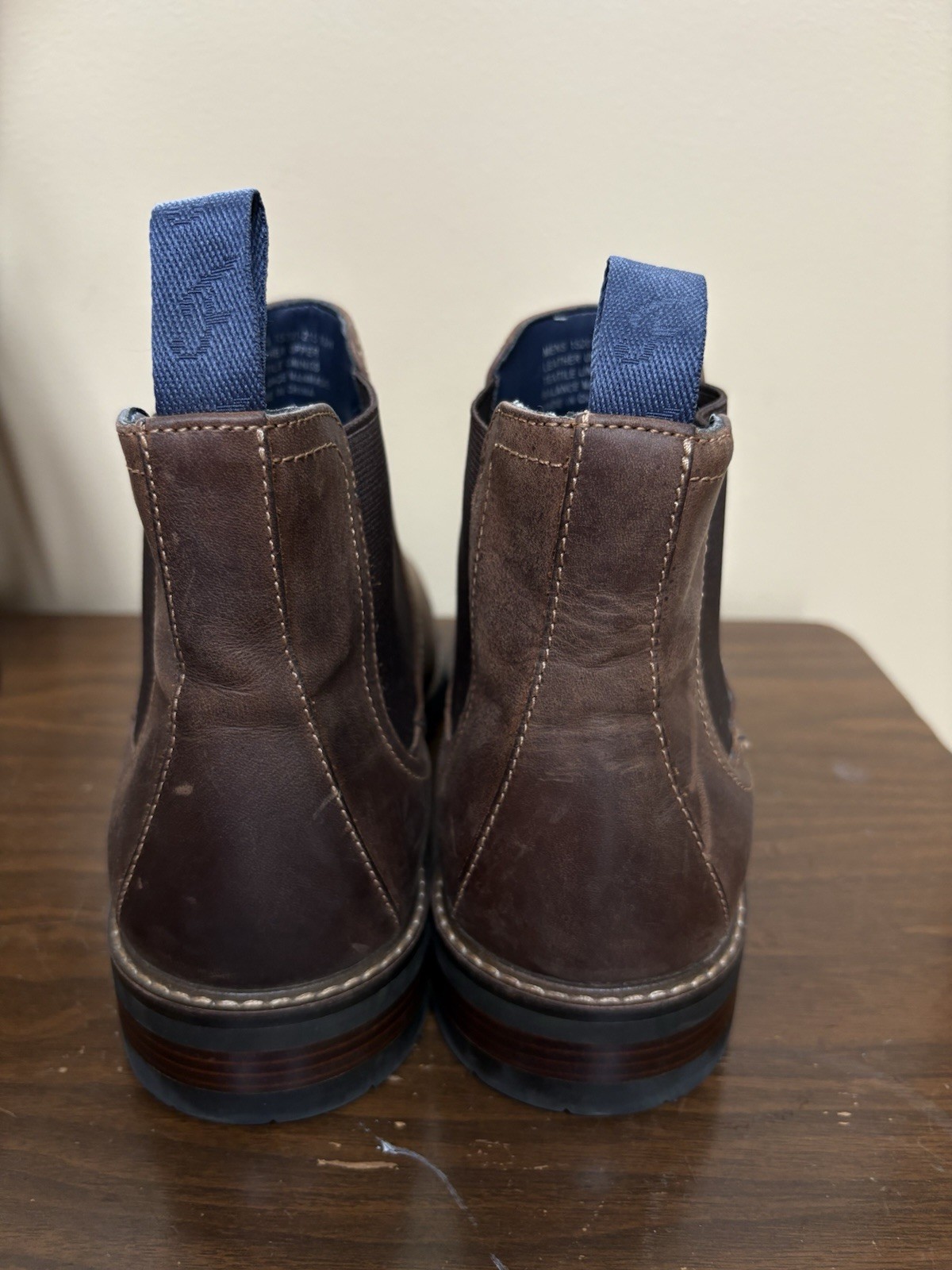 Florsheim Men’s Brown Leather Gore Boots Slip Resistant Rubber Sole 9.5W