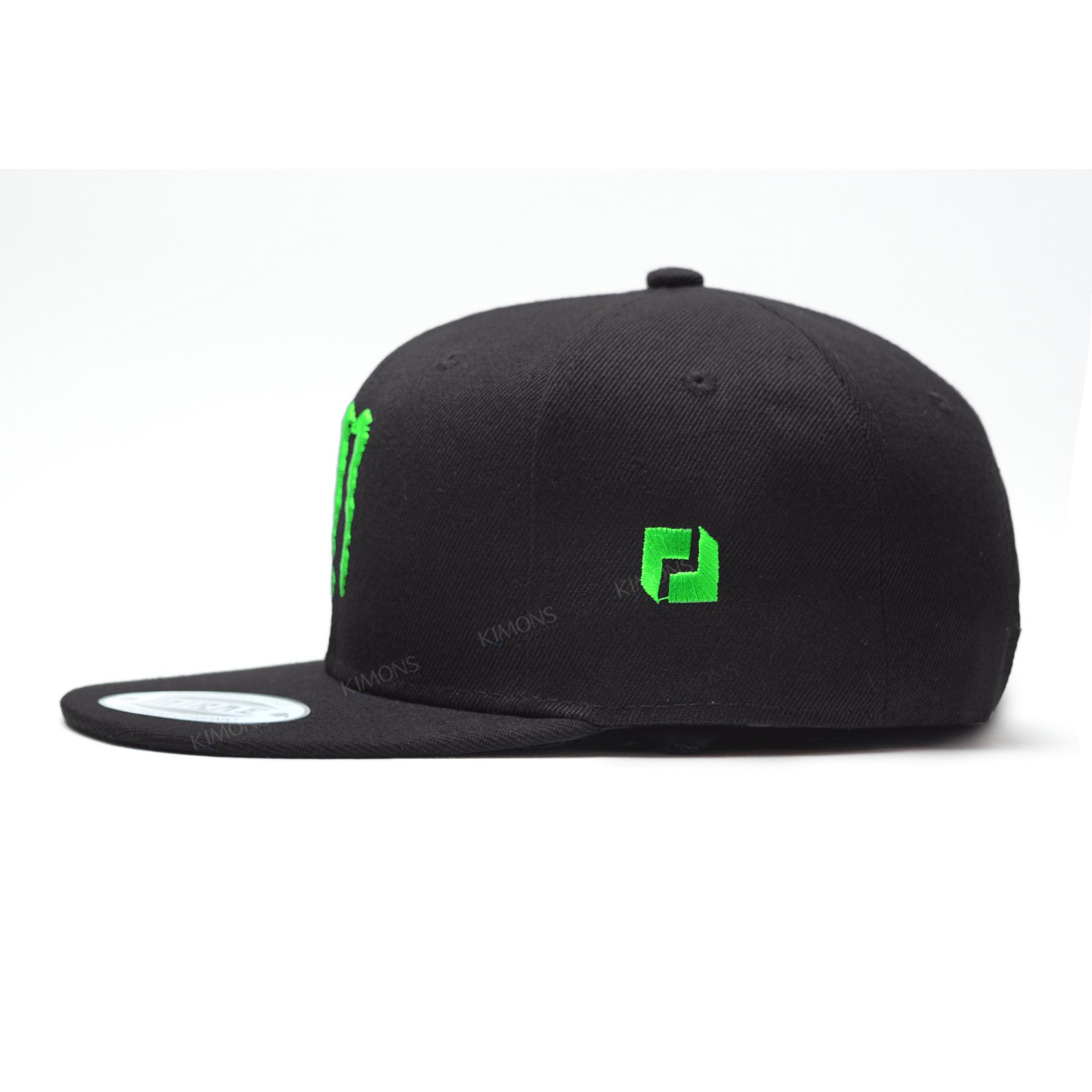 Energy Drink Embroidered Snapback Hat Monster Black Cap **Free Returns** LM / BK