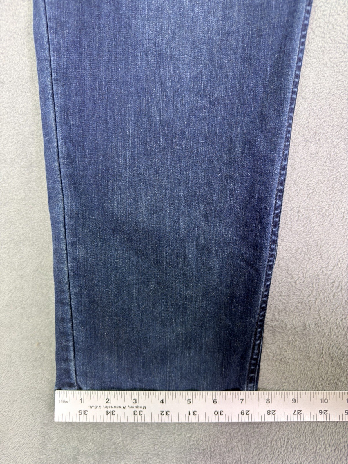 Mugsy Jeans Mens 34×30 Blue Straight Slim Dark Wash Fultons Casual Stretch