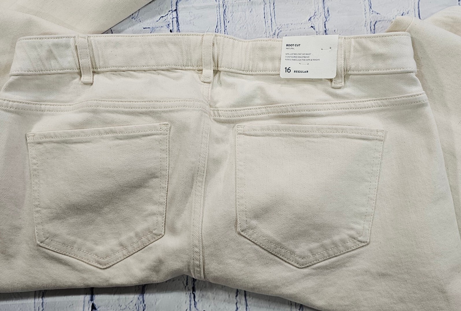 J. Jill Denim Natural Cotton Blend Stretch Modern Slim Bootcut Jeans WOMENS 16 R