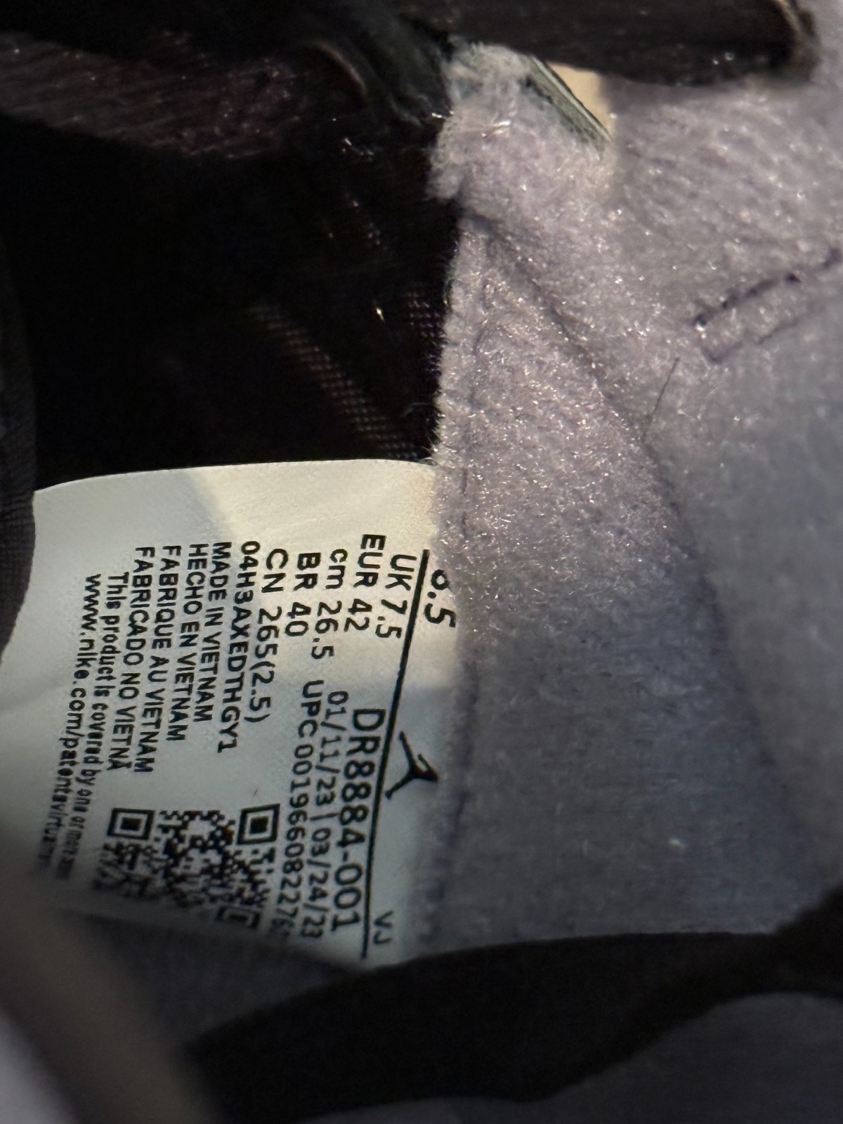 Nike Air Jordan 2 Retro Black Cement 3 DR8884-001 sz 8.5