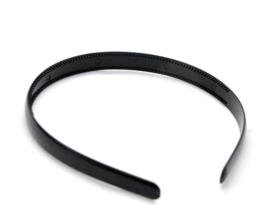 12 Plastic Headbands w/ Inner Teeth White or Black US Seller