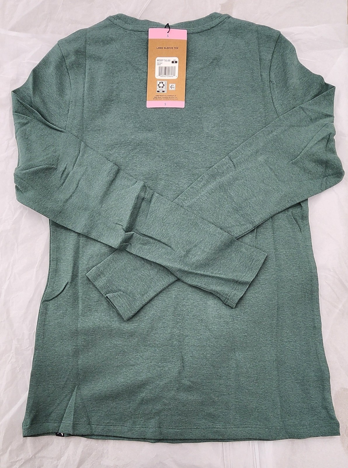 NWT-Eddie Bauer Womens Classic Fitted Crewneck Long Sleeve, Variety sizes/colors