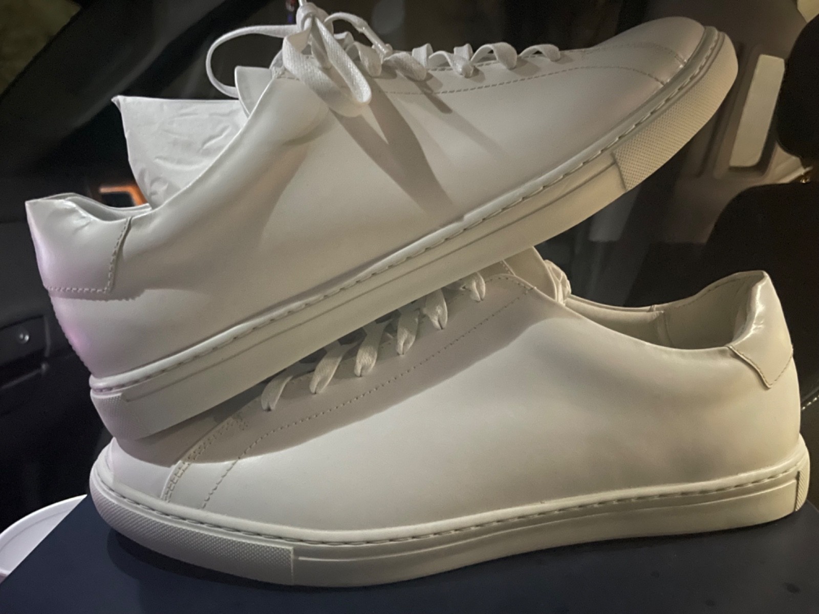 BRAND NEW Peter Millar Casual Leather Sneakers – Men’s Size 9.5 – White