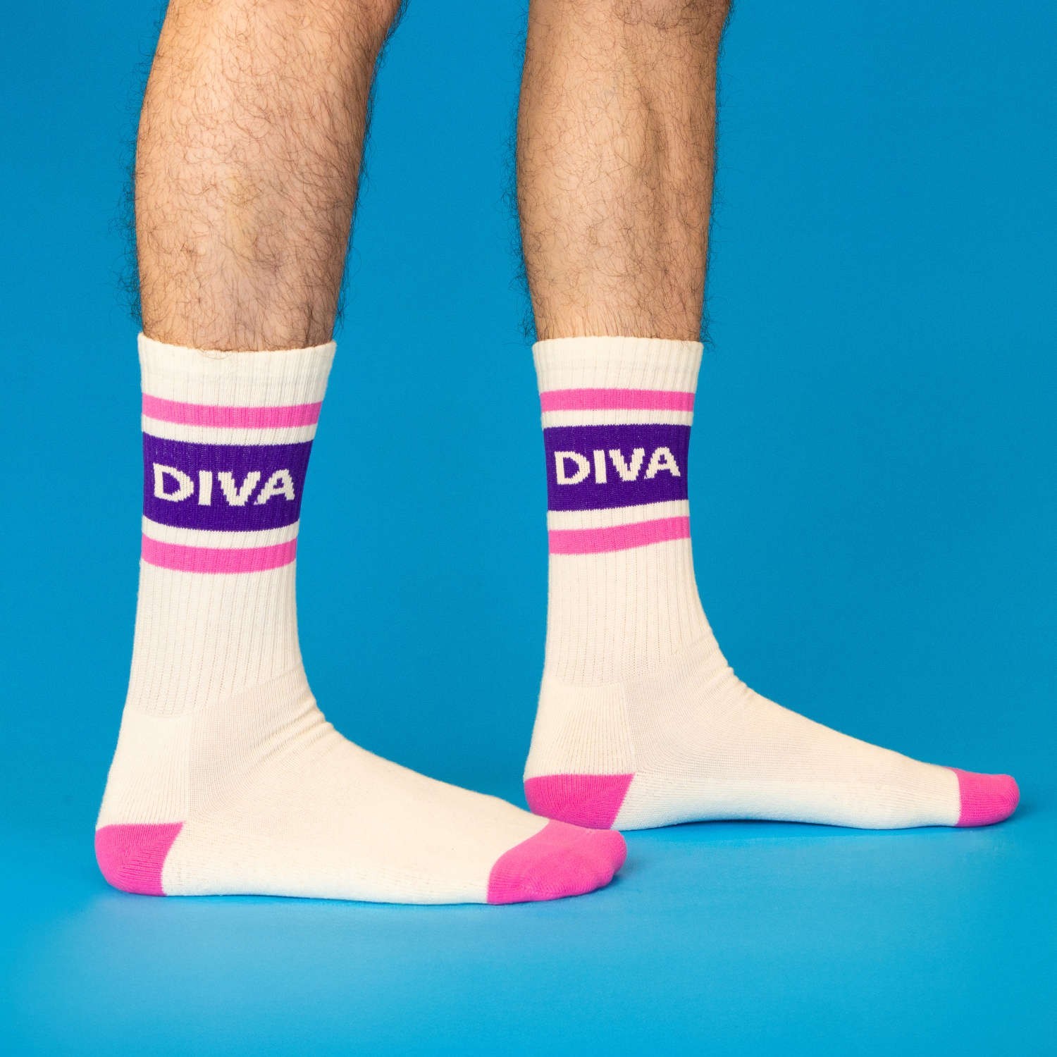 DIVA Socks by Gumball Poodle Unisex Ribbed Gym Crew Socks Novelty Socks Gift