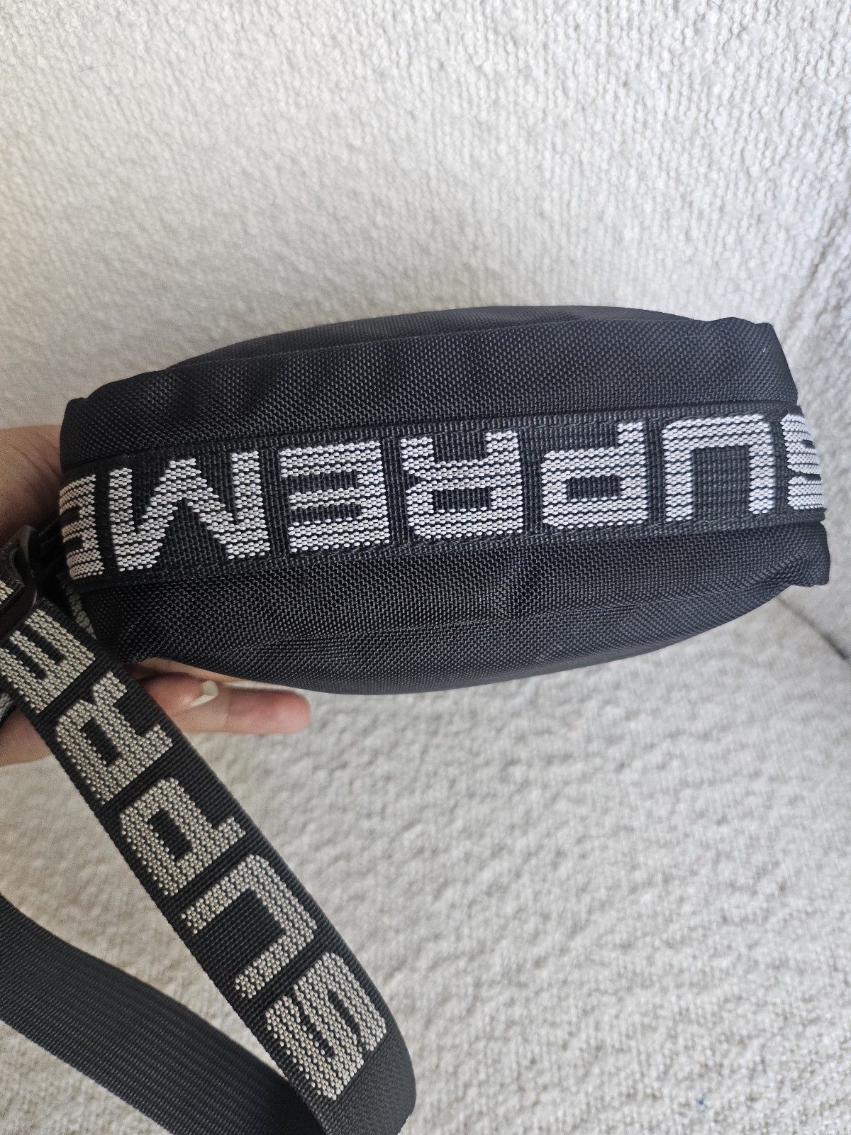 Supreme SS18 Shoulder Bag Black Cordura crossbody Authentic