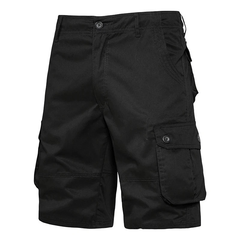 Men’s Tactical Cargo Shorts Black Multi Pocket Outdoor Hiking Casual Work Shorts