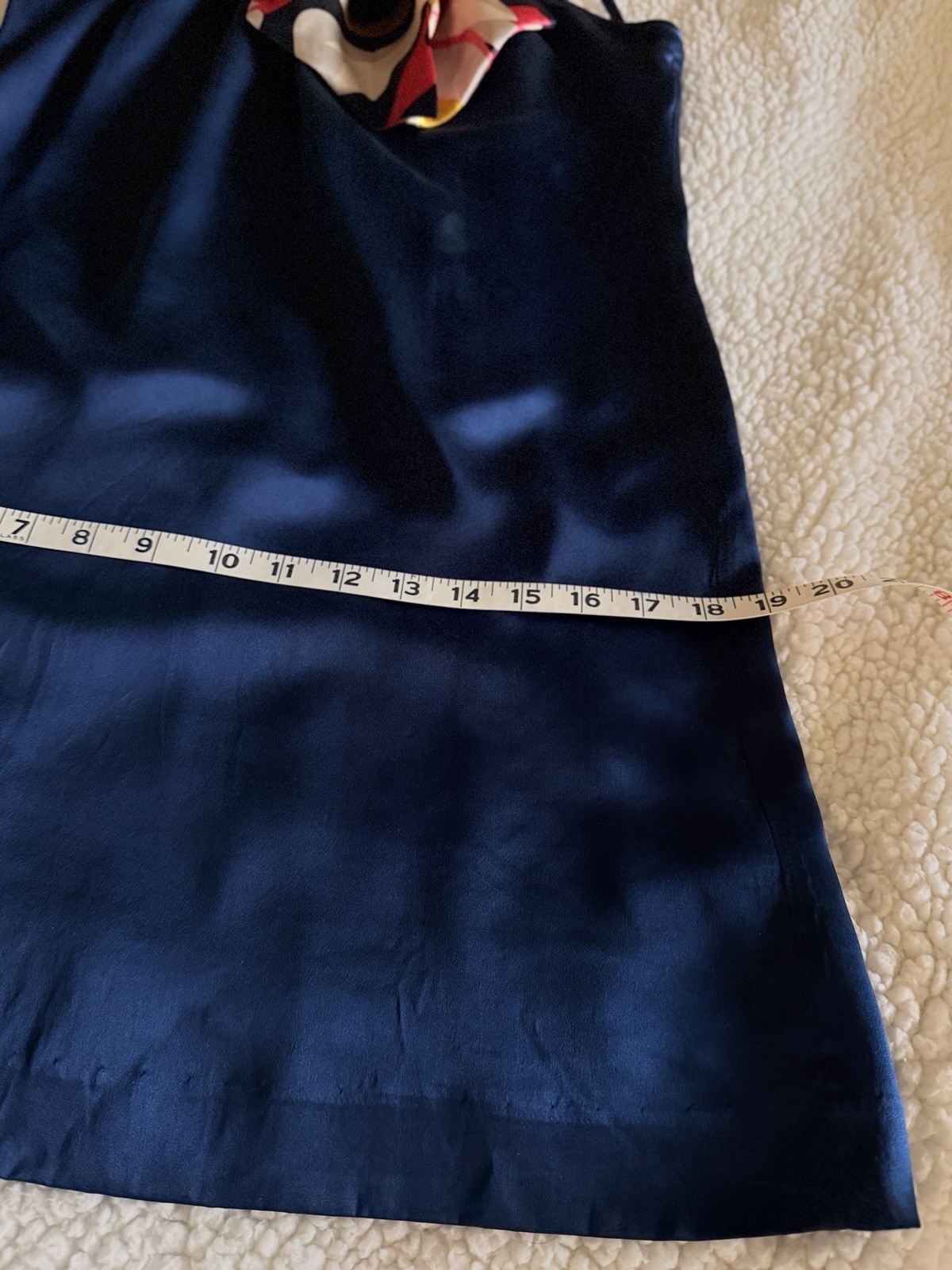 TED BAKER 100% Silk Womens Halter Bow Blue Dress Size 1 US 2-4