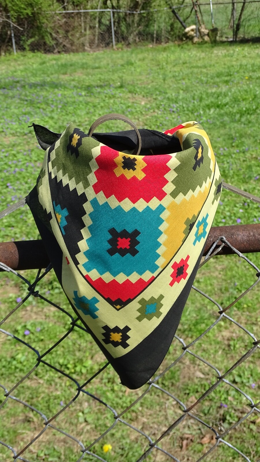 Southwest Argyle 22×22 Bandanna