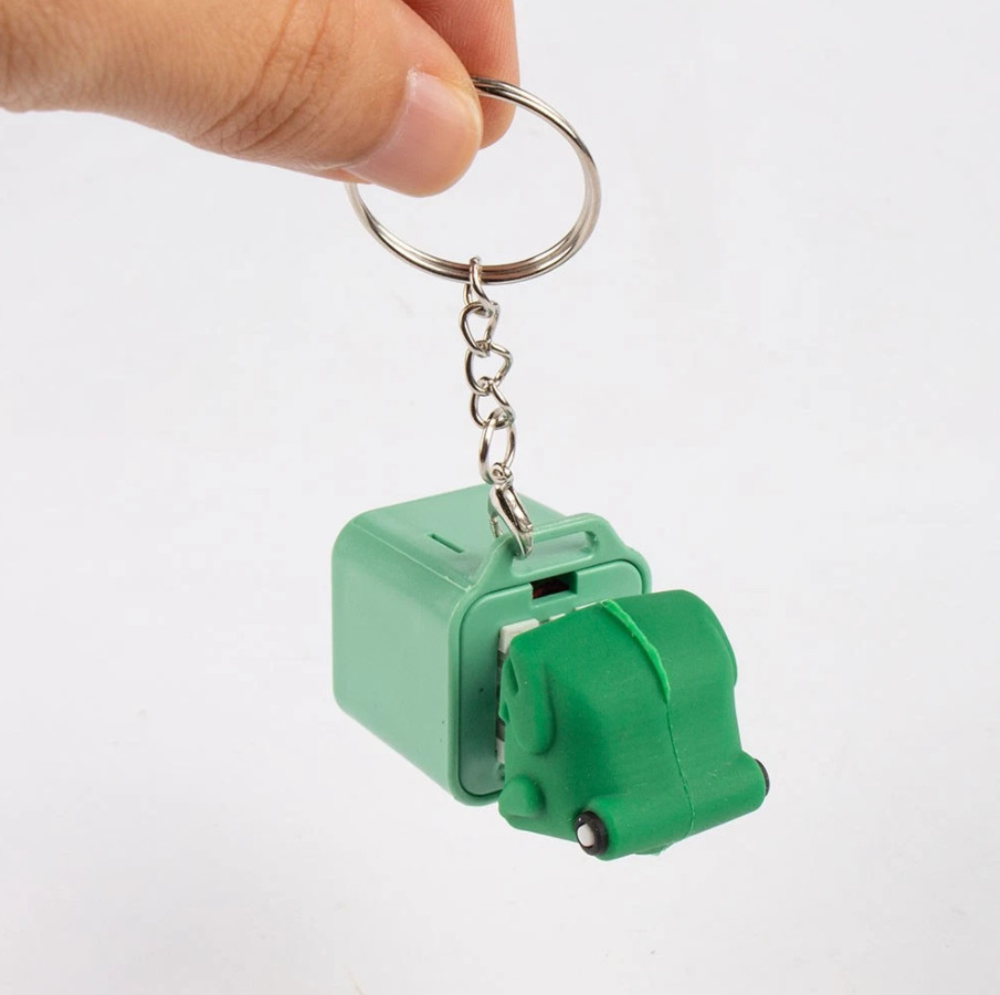 Frog Knocking Toy Frog Keyboard Keychain Decor Emit Light And Sound Pendant TL