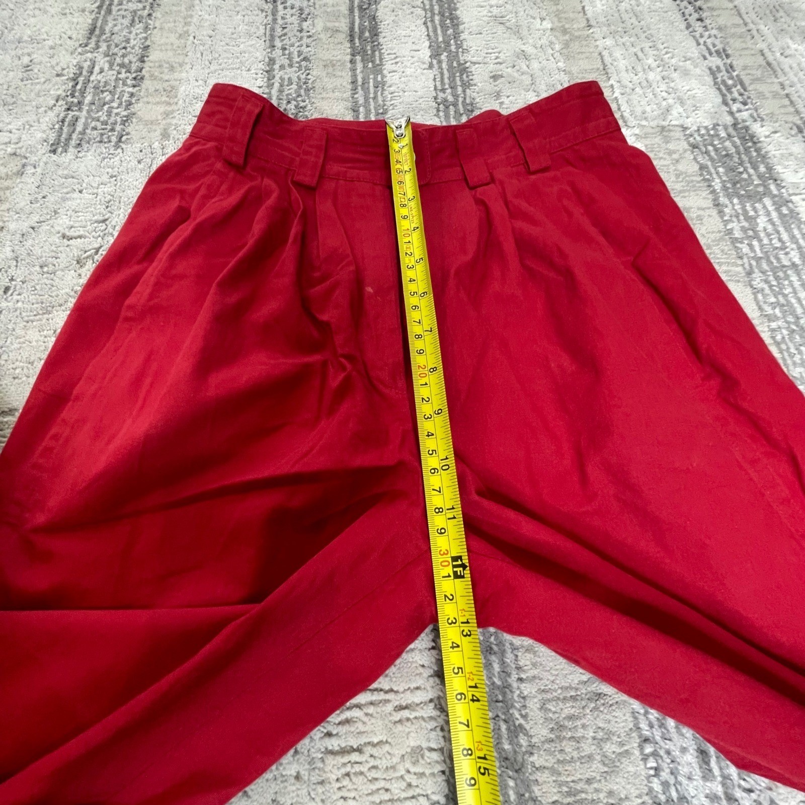 Vintage 80s MONDI West Germany Red High Waisted Pleated Trousers Womens 38 25×25
