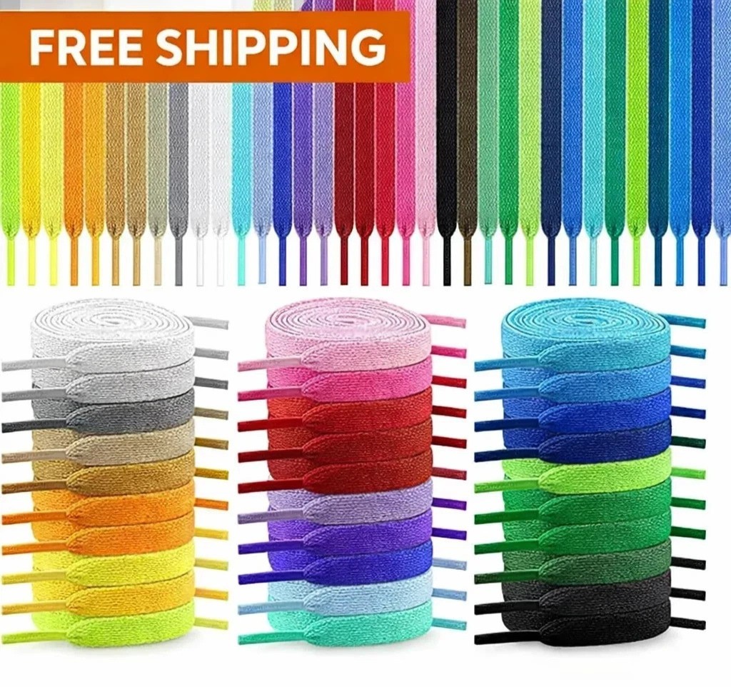 1 Pair Flat Shoelaces Classic AF1 Shoe Laces Sports Casual Unisex Strings