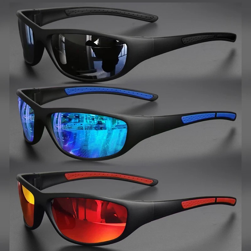 Polarized Sports Sunglasses for Men Wrap Around UV Protection Cycling Outdoor