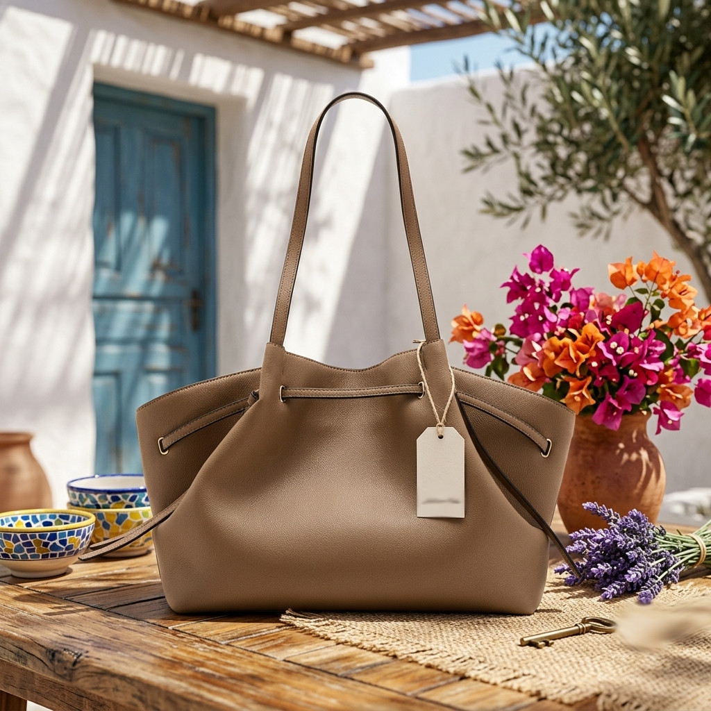Women’s Large Vegan Leather Tote Bag Oversized Shoulder Handbag Brown