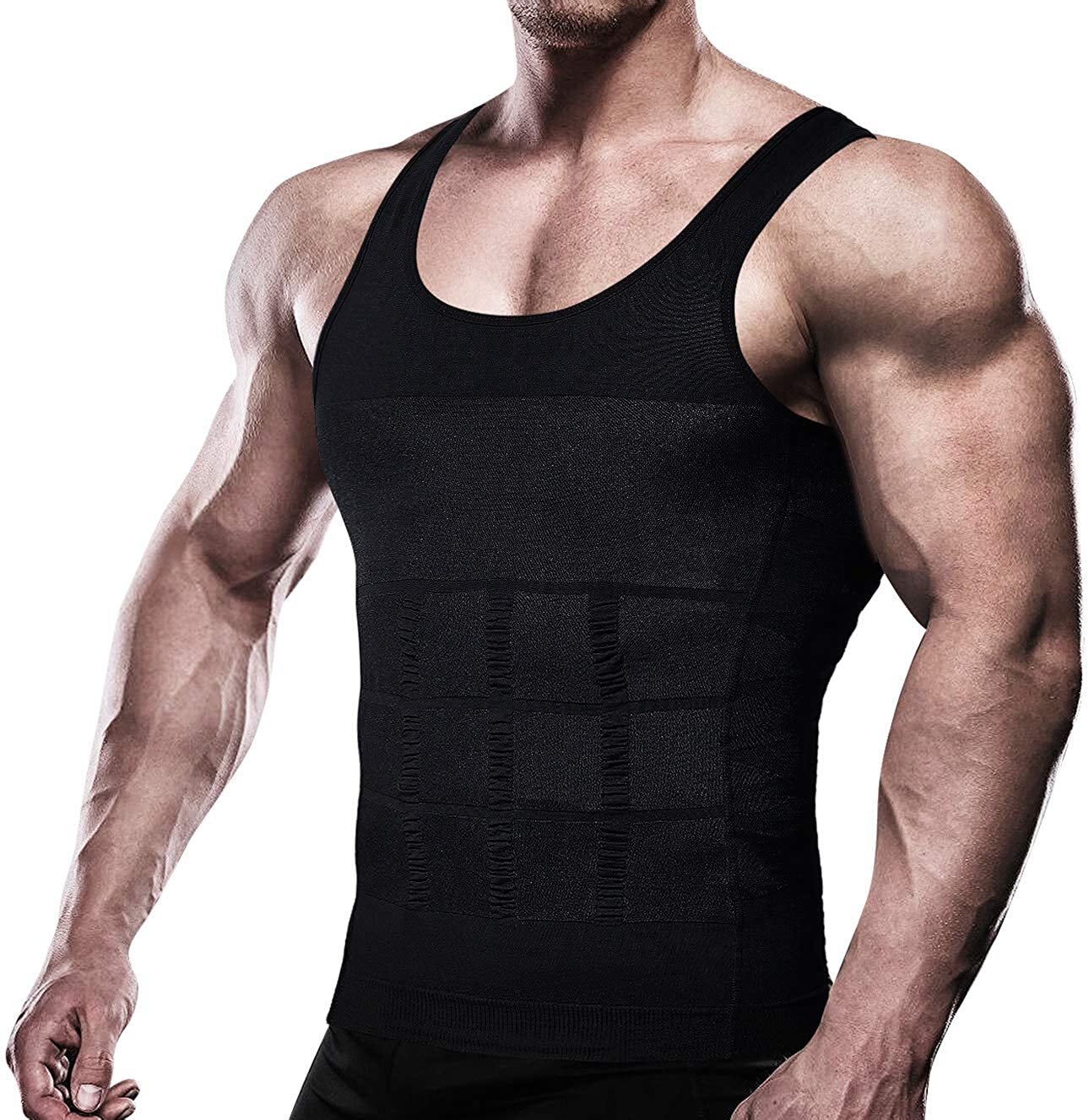 5 Pack Men Body Shaper Slim Belly Vest Compression Underwear Tank Tops Shapewear
