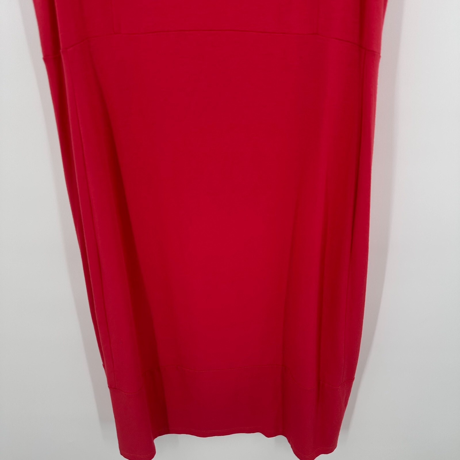 Eileen Fisher Midi Dress Women’s Large Pink Rayon Back Oval Cut Out Sleeveless