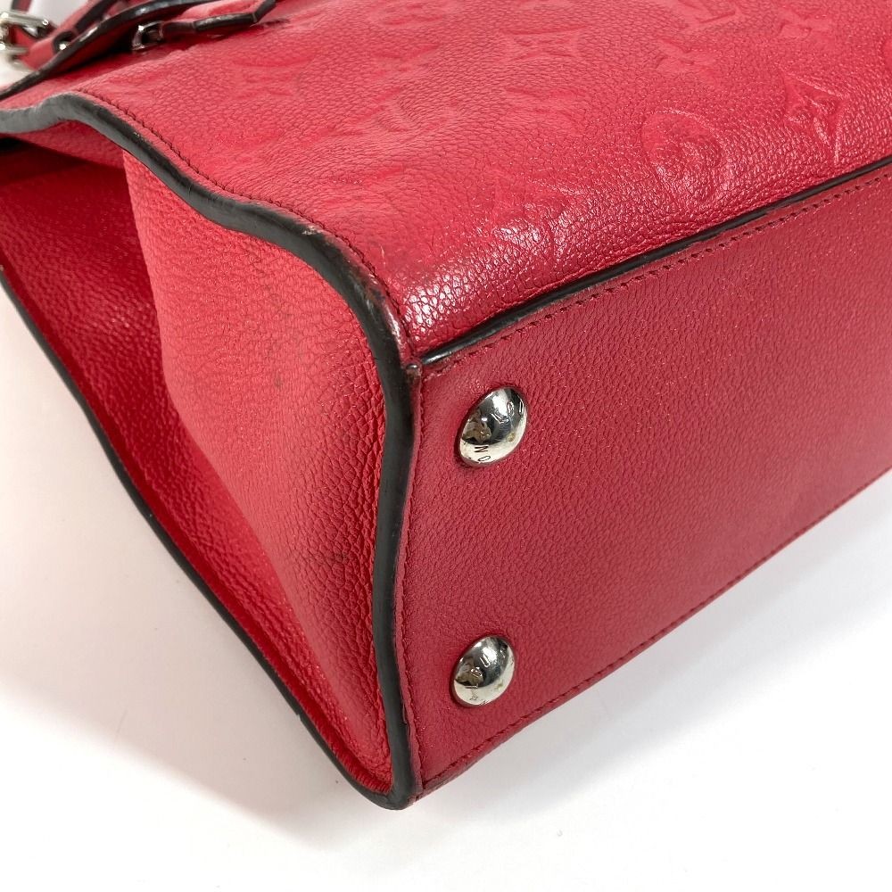 Louis Vuitton Pont Neuf MM 2WAY HandBag Tote Shoulder M42711 Red Authentic