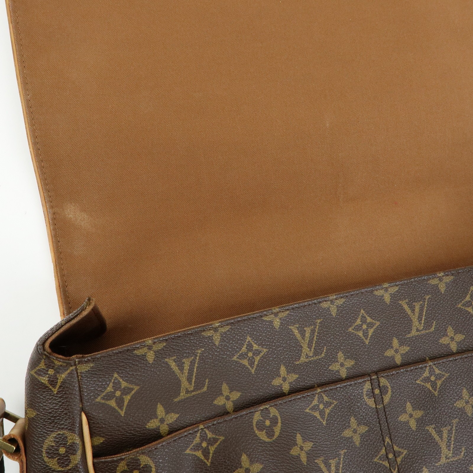 Louis Vuitton Monogram Abbesses Messenger Bag Brown M45257 Authentic Used F/S