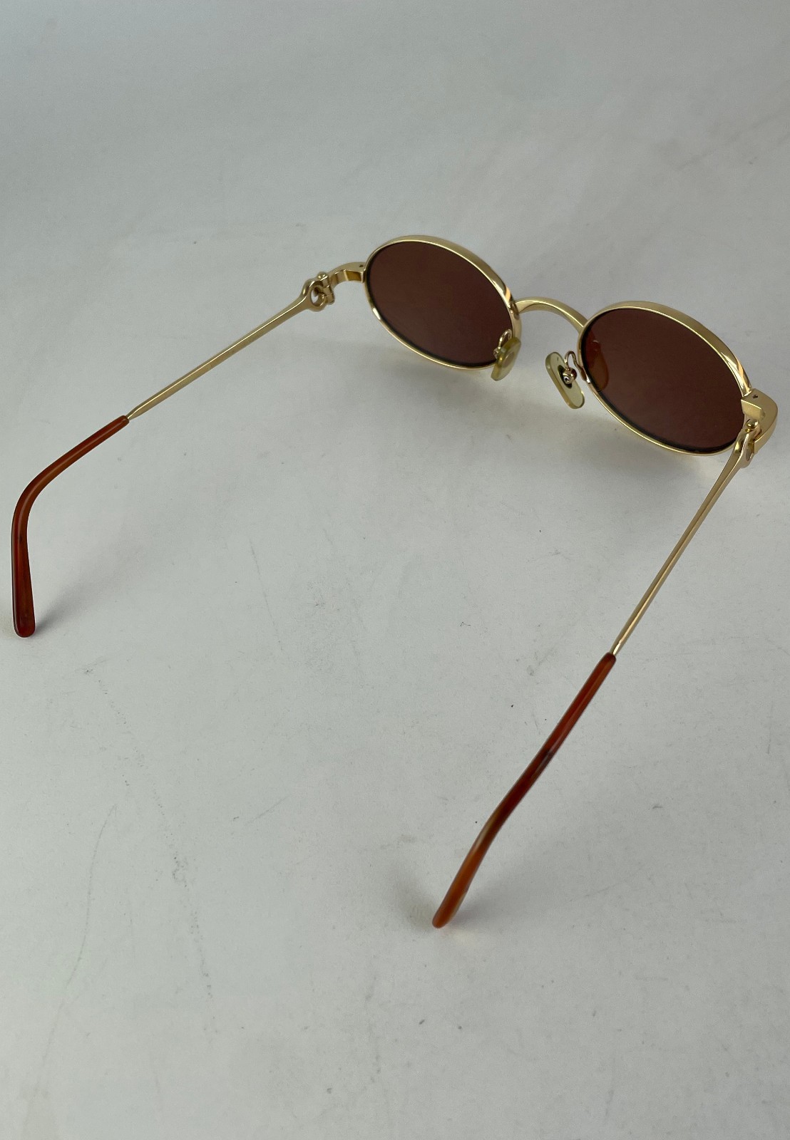 Vintage 80s Cartier Spider Sunglasses oval gold 22K trinity vendome santos must