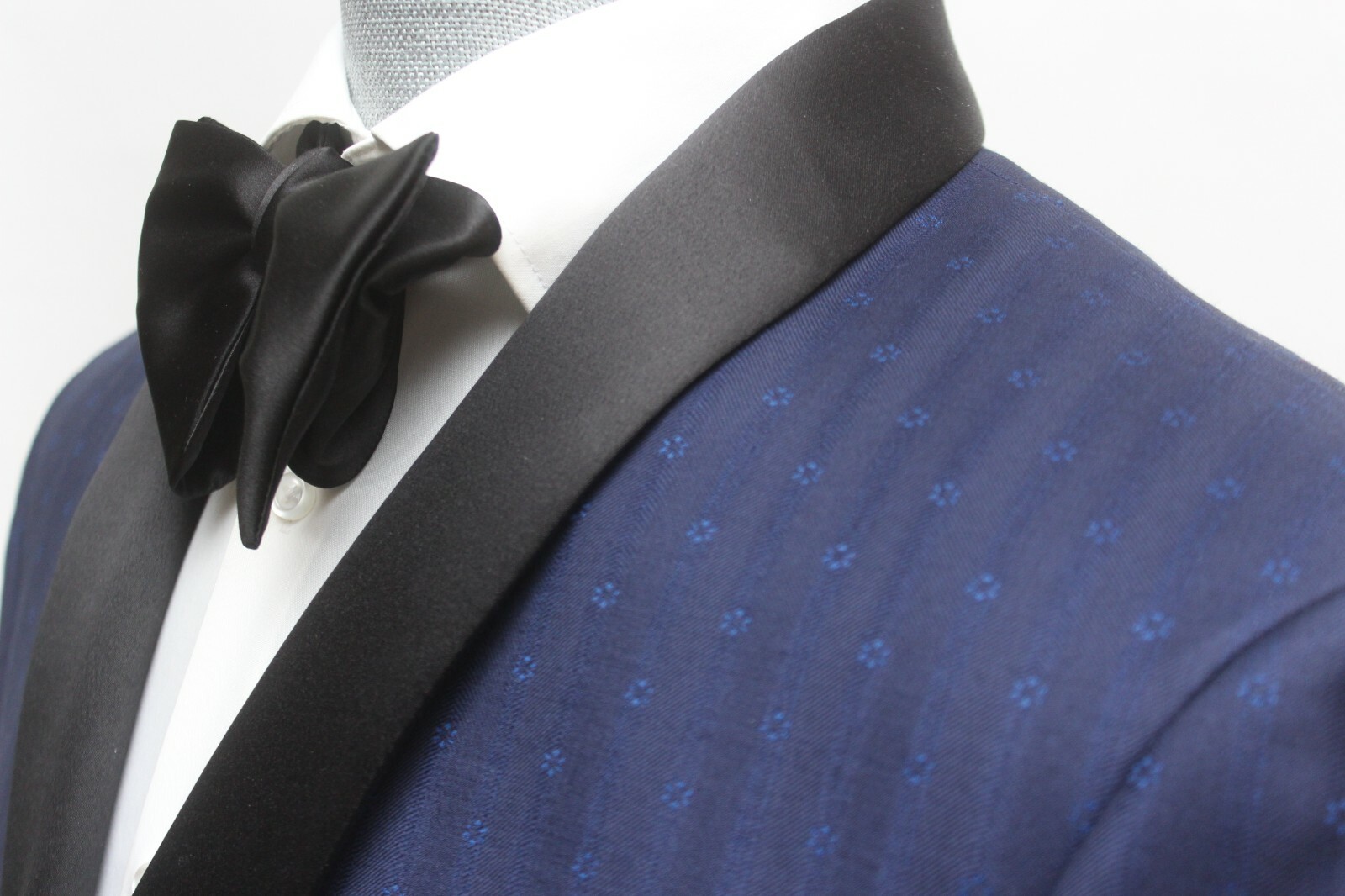 Men’s Self-tied Bow Tie Black Charmeuse Silk Bow tie Big Butterfly Bow tie S013