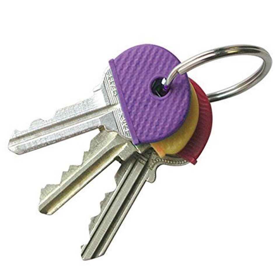 8 Pcs Key Cap Tags Label ID Silicone Coding Color Key Identifier Cover 8 Colors