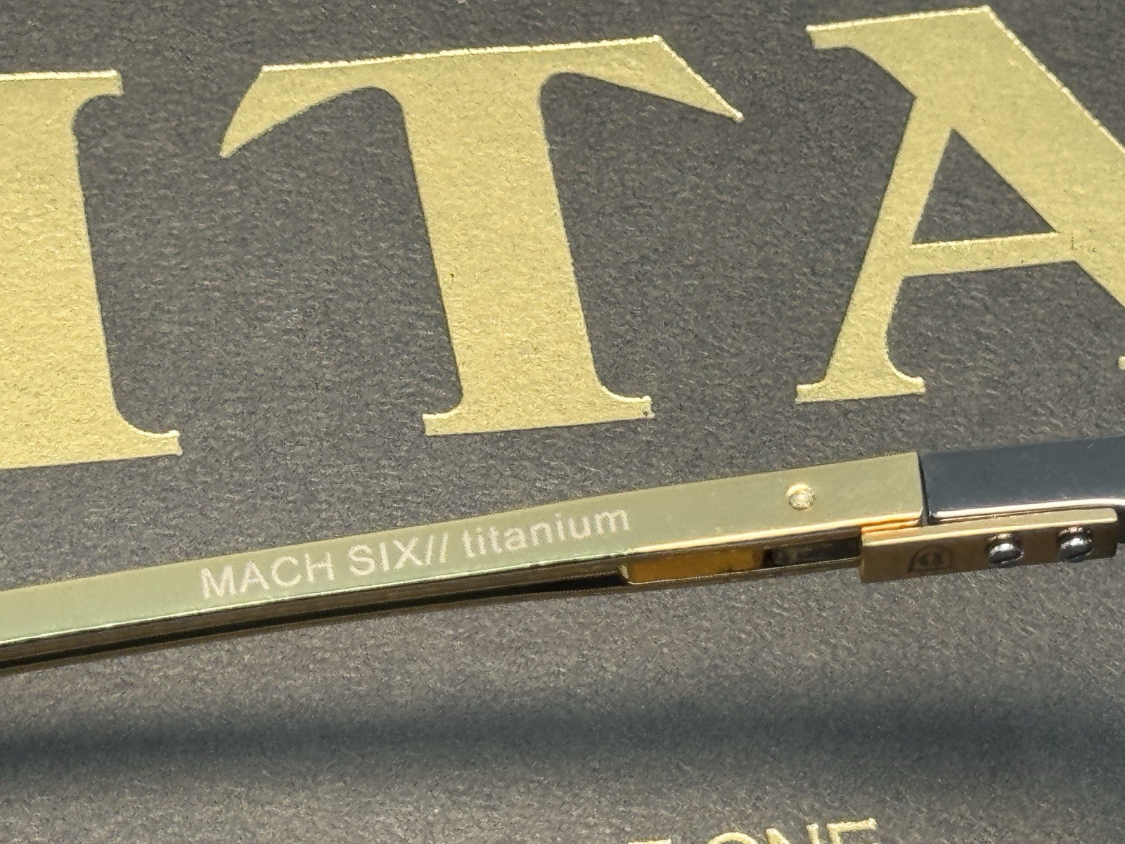 Dita Mach Six DTS121-62 Titanium Gold Frame with Grey Gradient Lens Sunglasses