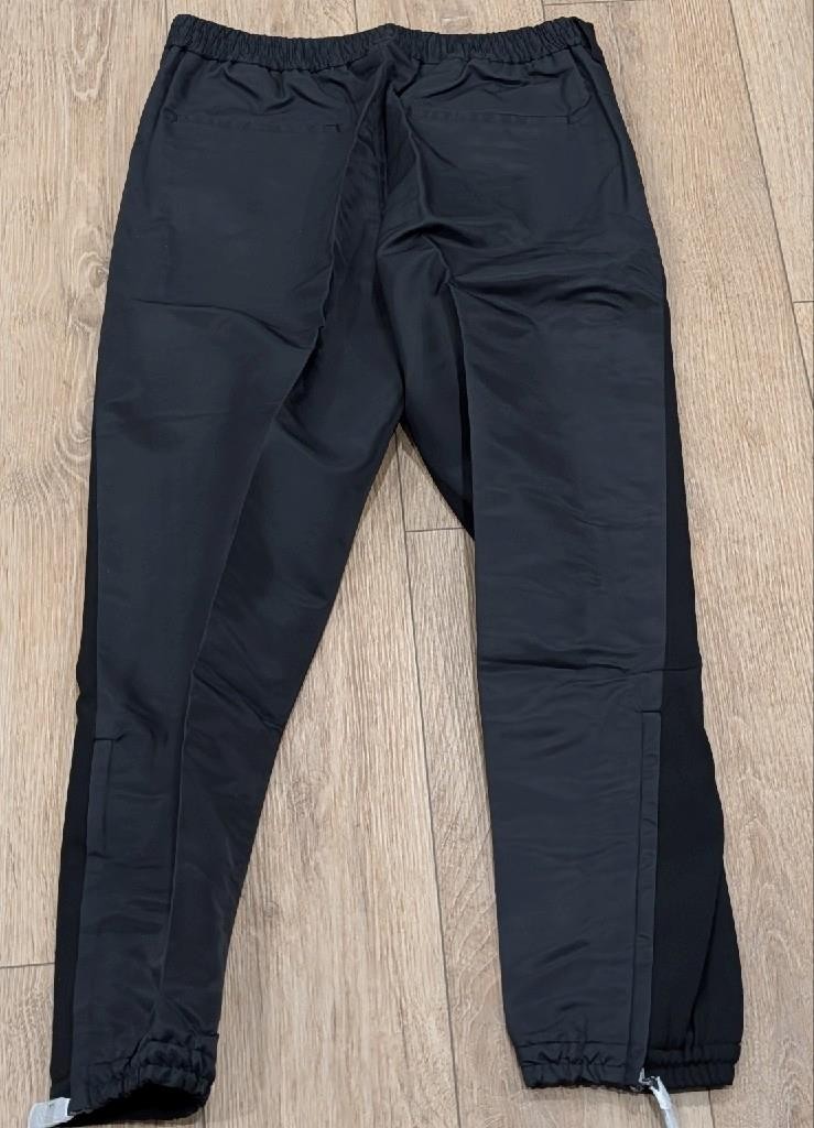 $1050 Mens Burberry “Springwood” Two-Tone Tapered Trousers Pants Black 50 US 34