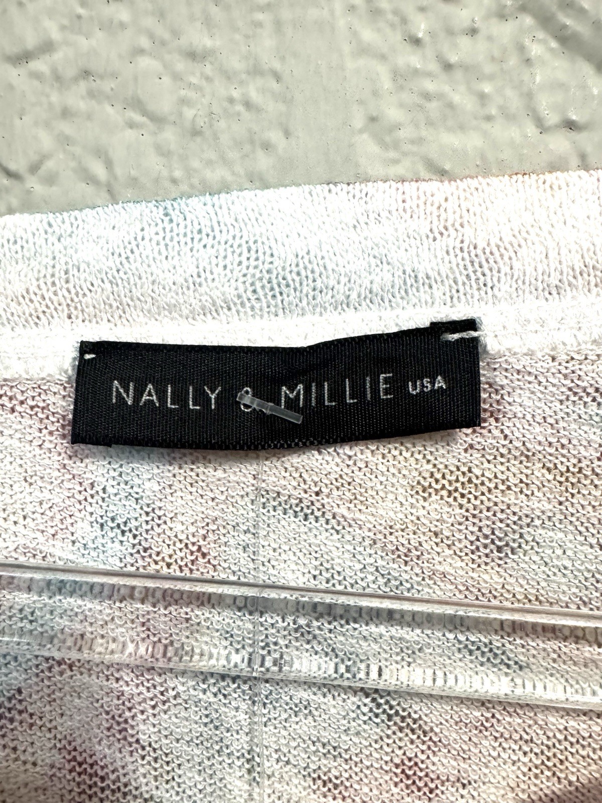 Nally & Millie USA Sweater Top Womens XL Lightweight Multicolor Relaxed NWT USA