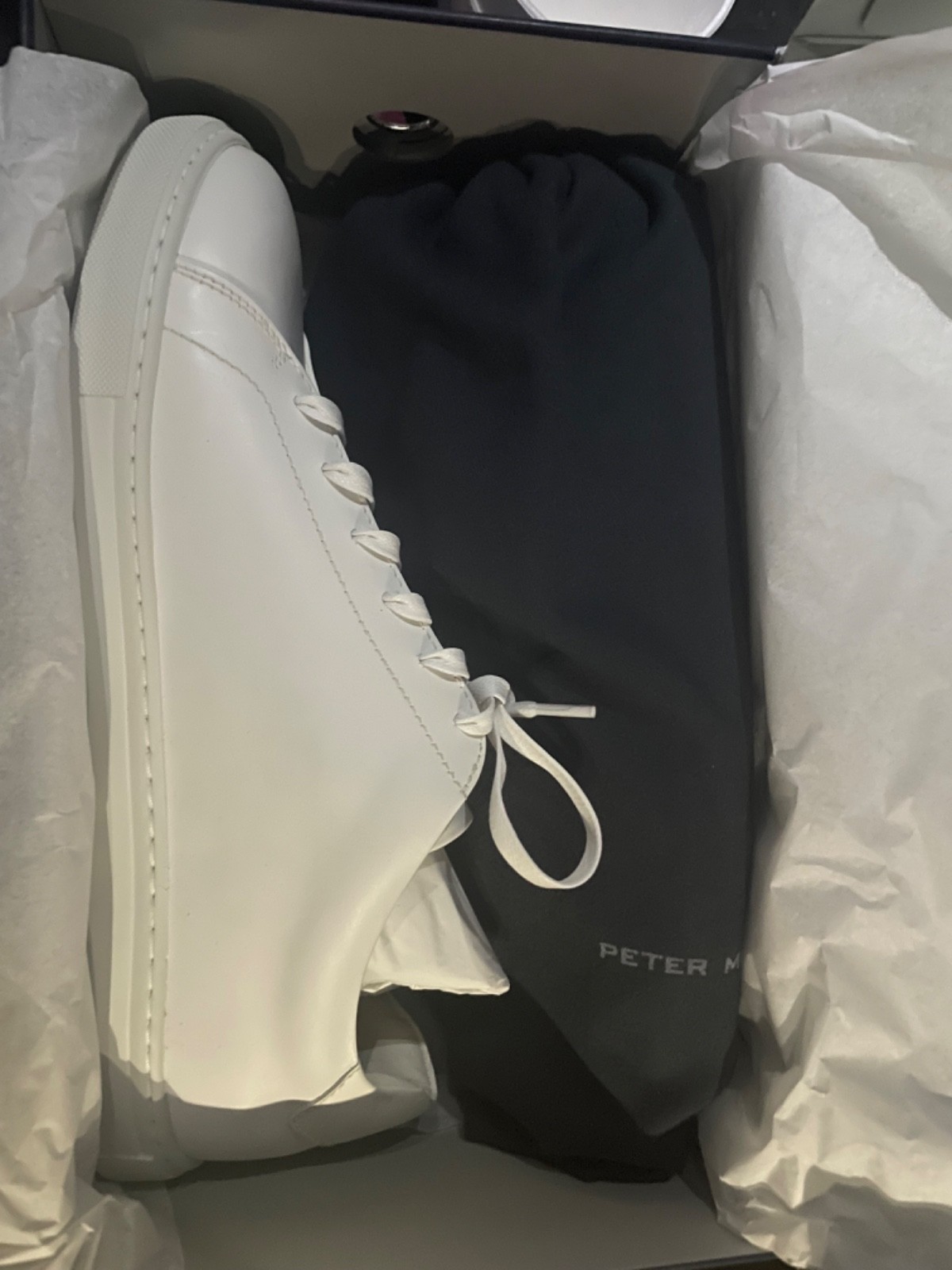 BRAND NEW Peter Millar Casual Leather Sneakers – Men’s Size 9.5 – White