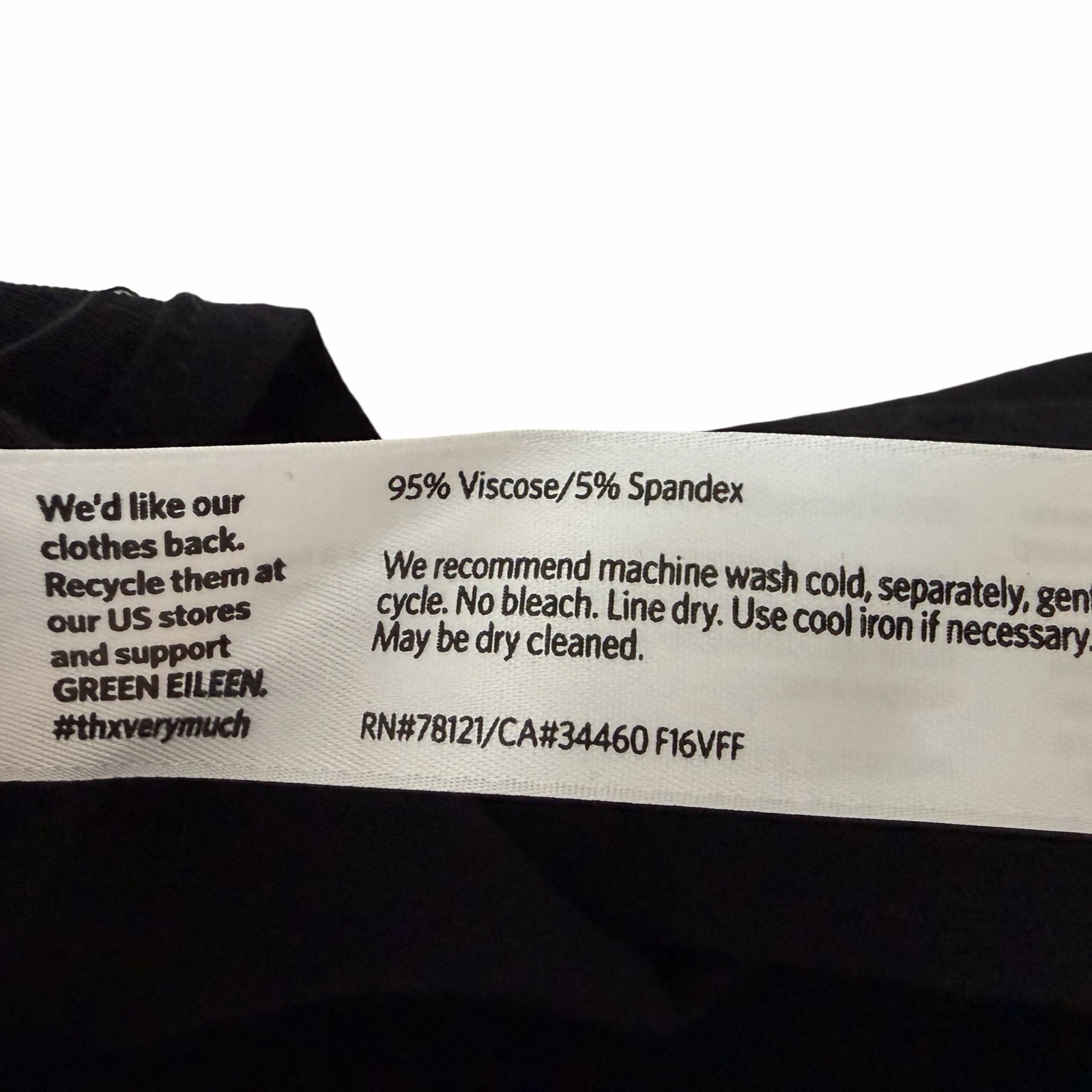 Eileen Fisher Woemns Jersey Relaxed Tank Top Size XS Black Minimalist Capsule
