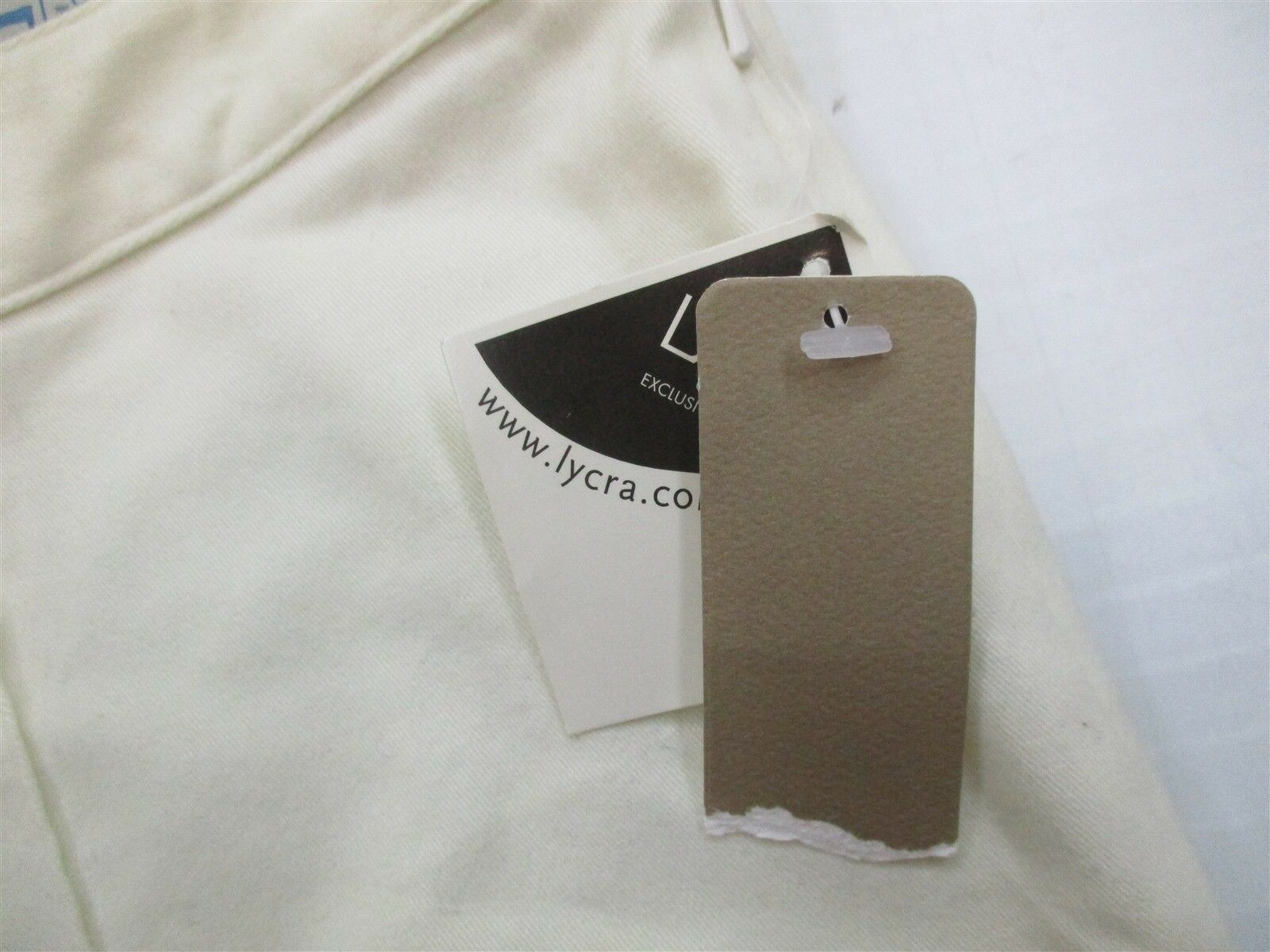 new I.E. Pants Women’s Size 8 Natural Blend Cotton Pleated White