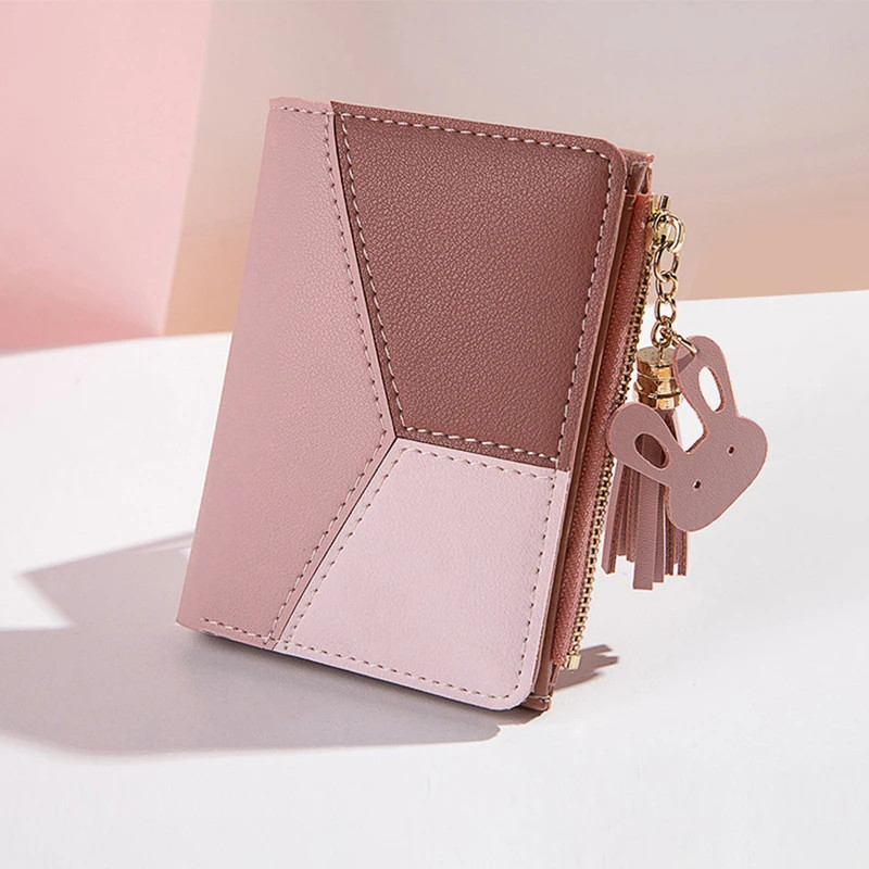 Women PU Leather Wallet Foldable Card Holder Coin Purse Lady Clutch Wallet
