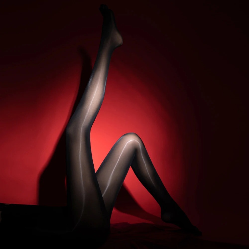 M L XL Plus 8D Oil Glossy Shiny Separate Toes Pantyhose Sheer Tights Stockings