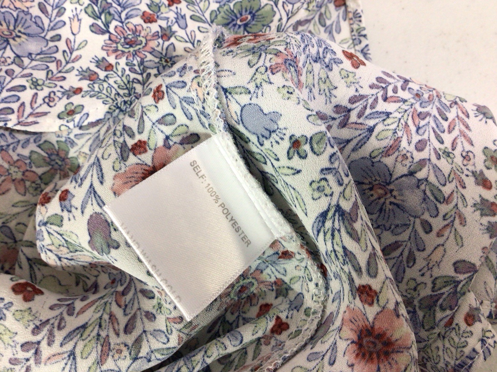 Rose & Olive Floral Blouse Peasant Top Womens 2X