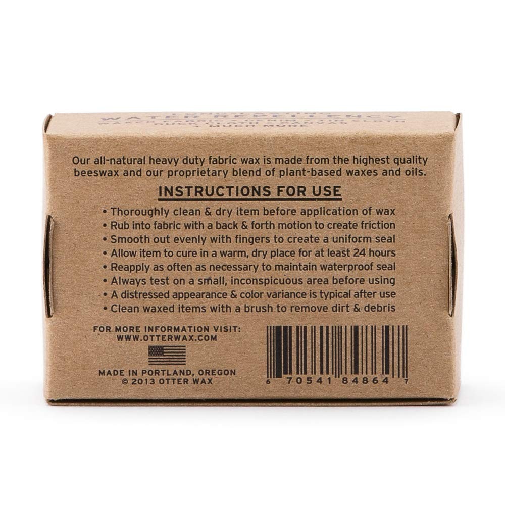 Fabric Wax Bar | Waterproof Beeswax for Canvas, Shoes, Bags, Outdoor Gear