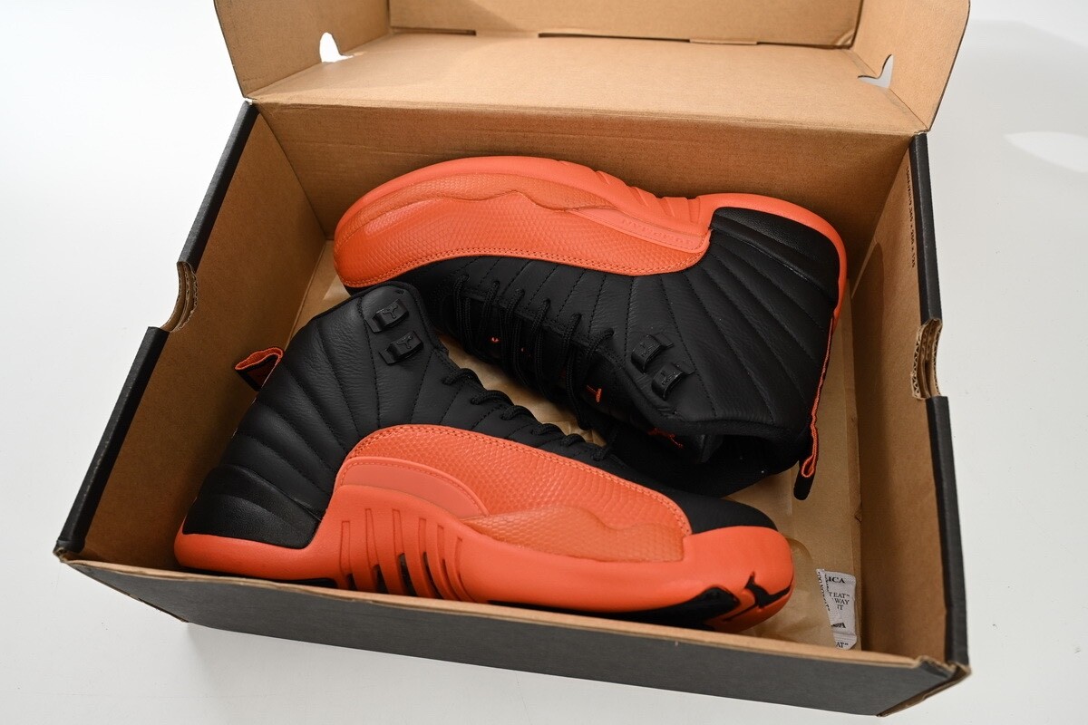 Size 9-13 Nike Air Jordan 12 Brilliant Orange Basketball Mens Shoes