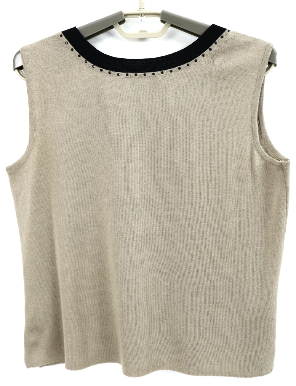 MING WANG Women’s Acrylic Twinset Cardigan Vest Long Sleeve Geometric Size S