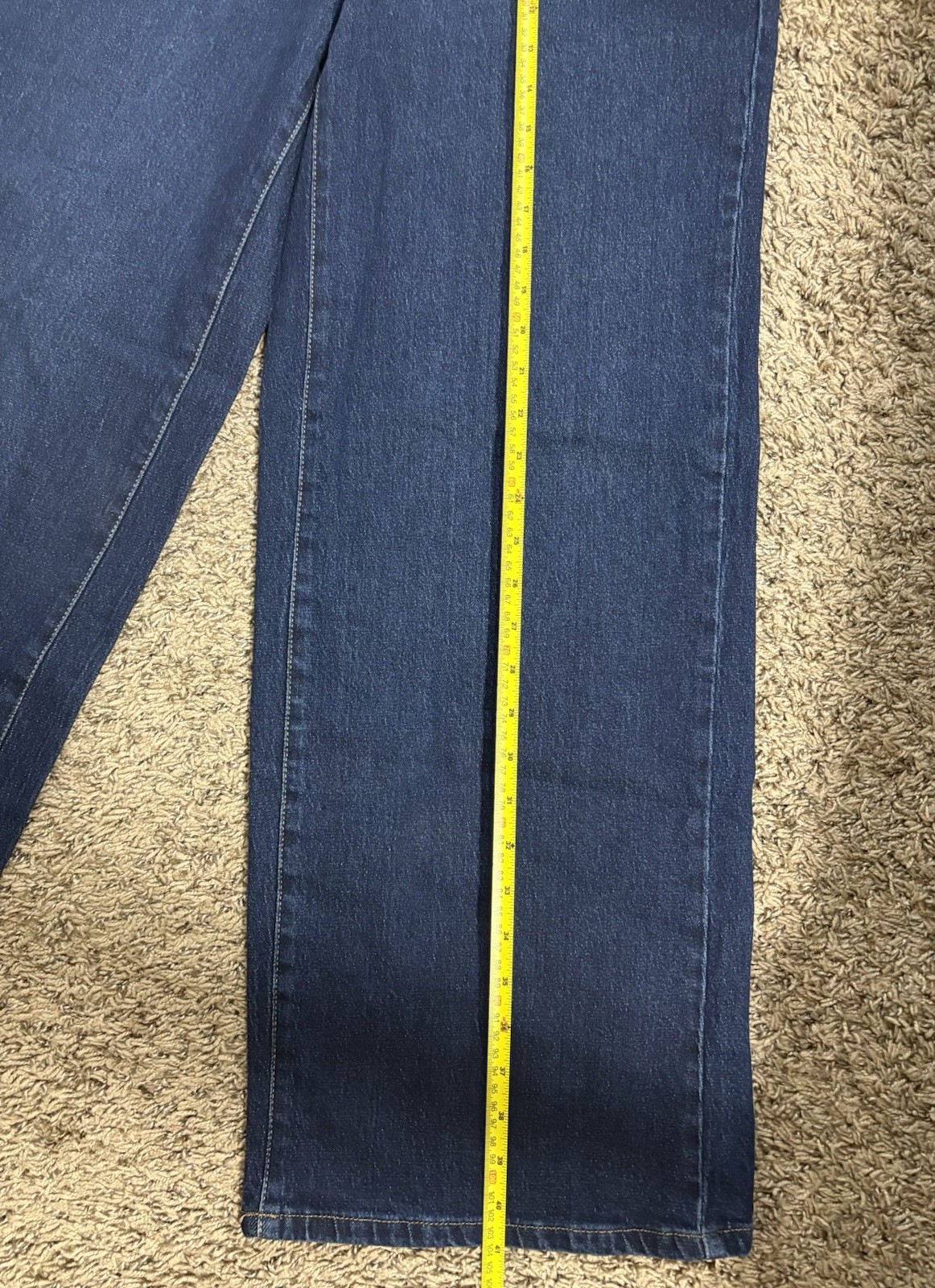 Time and Tru Women’s Dark Wash Wide-Leg Blue Denim Jeans 5-Pocket, High Rise, 16
