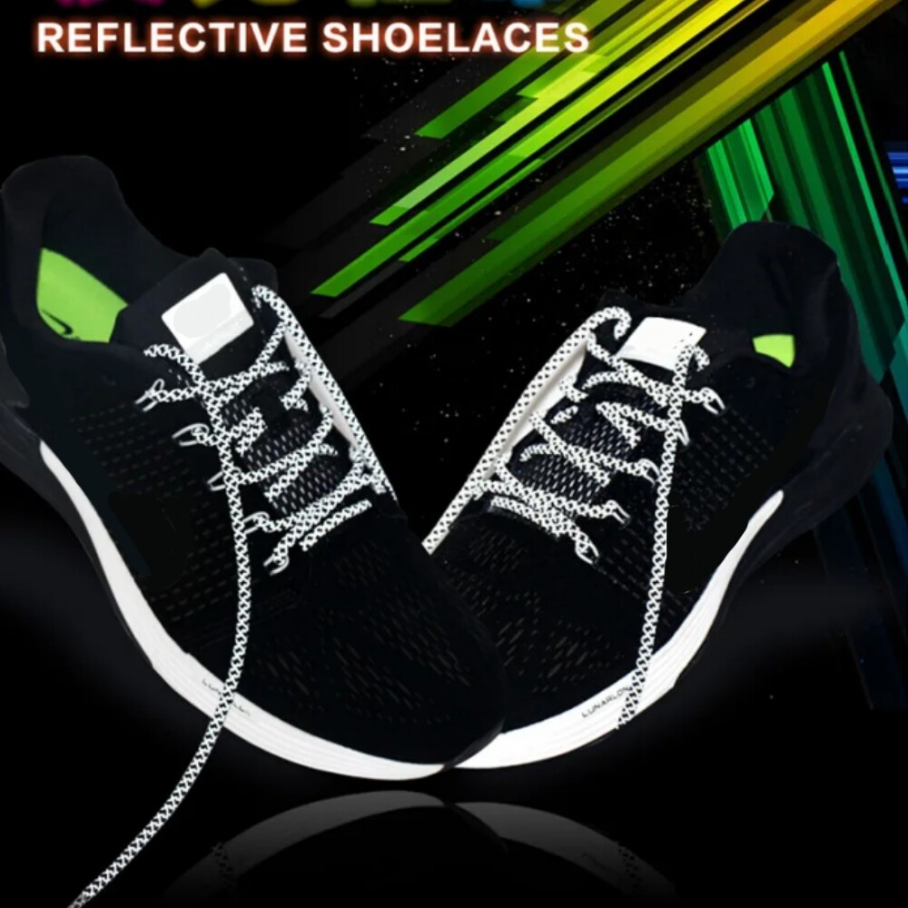 3M Reflective Round Rope Shoe Laces Shoelaces Sneakers Athletic Sports Strings