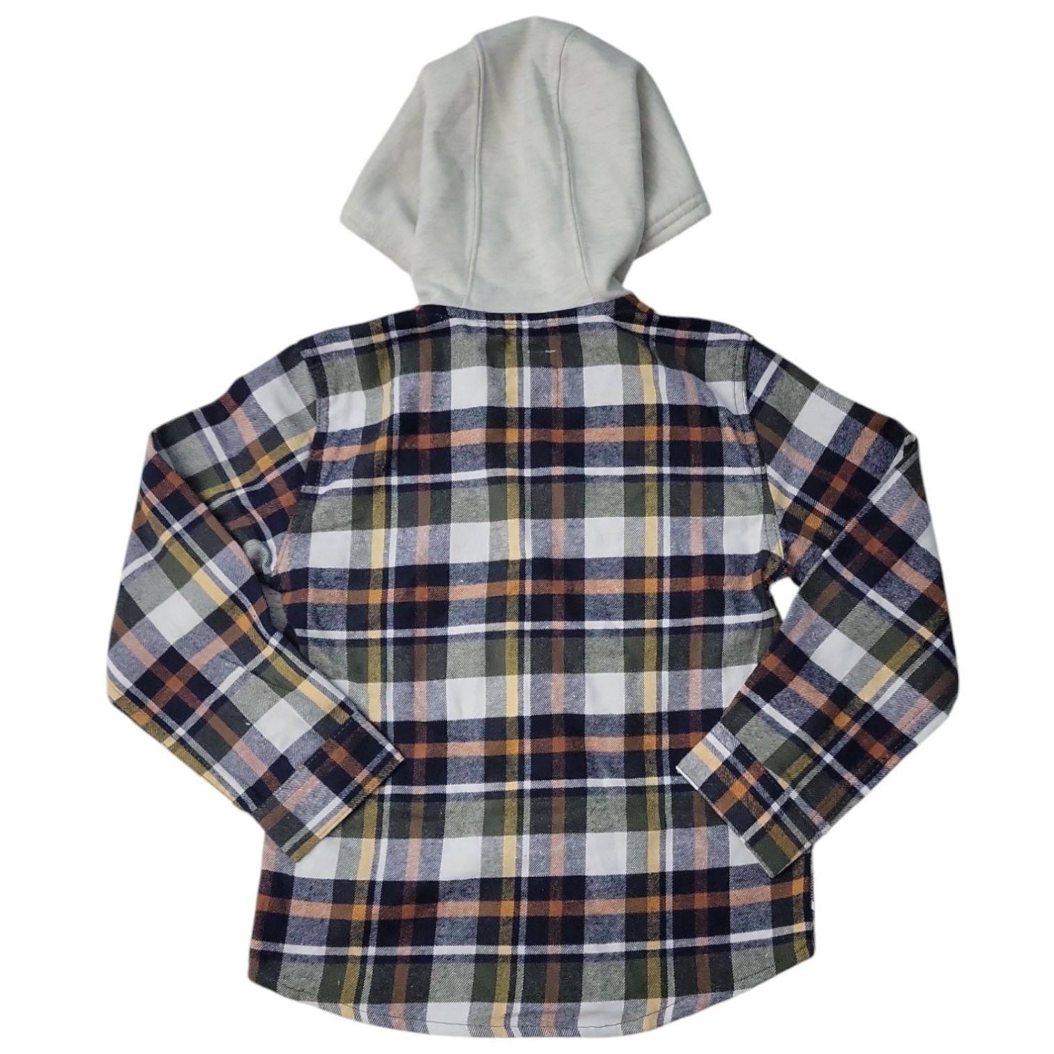 Levi’s Boys Buttons Pockets Warm Flannel Jersey Hooded Shirt