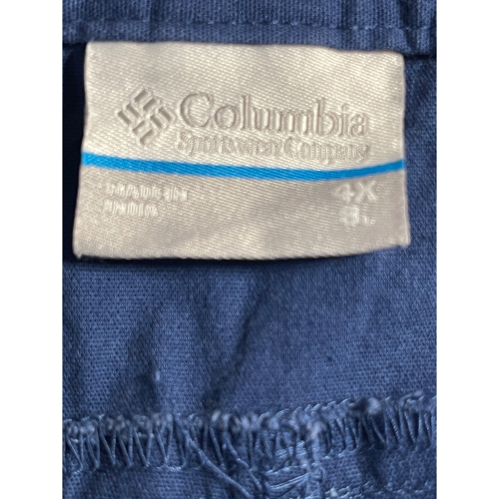 Columbia PFG Mens 4X Blue Performance Fishing Gear Cargo Shorts Navy 8 Inch In