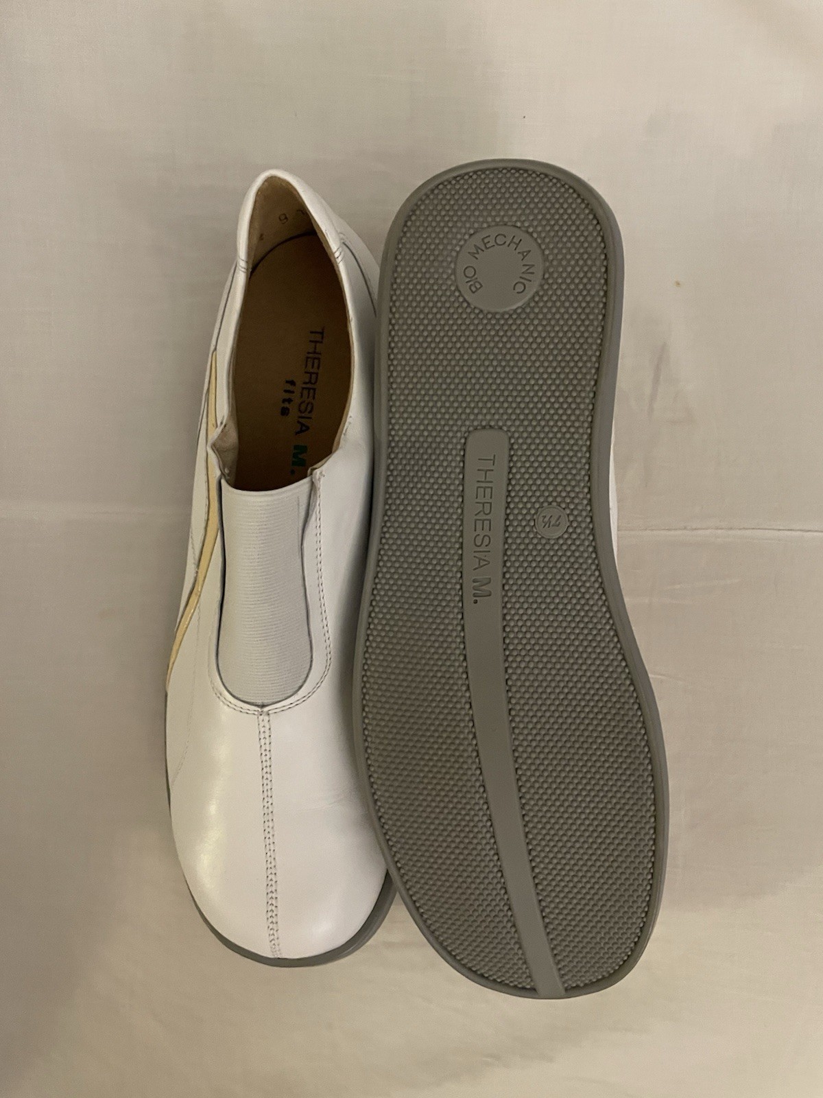 Theresia M White Leather Mens Shoes 7.5 NEW
