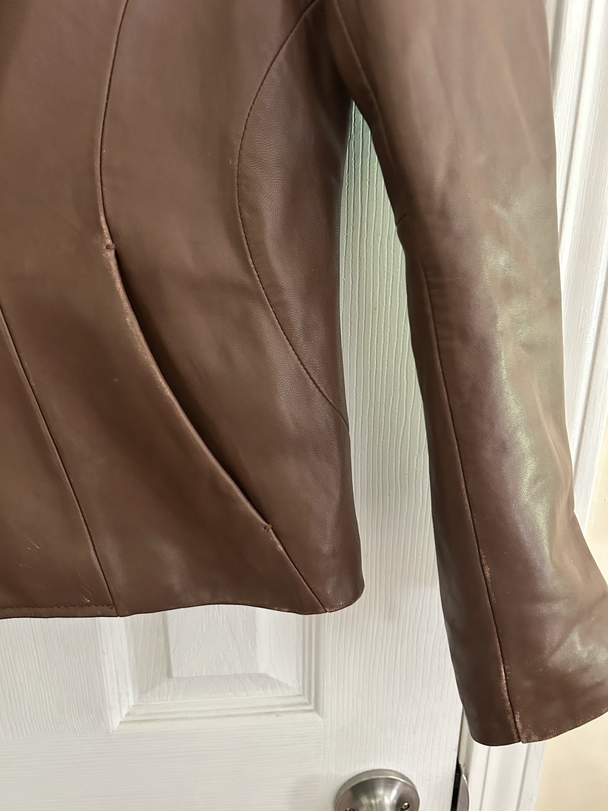 Preston & York Women’s Brown Full Zip Jacket, Regular Fit, Short Length, M