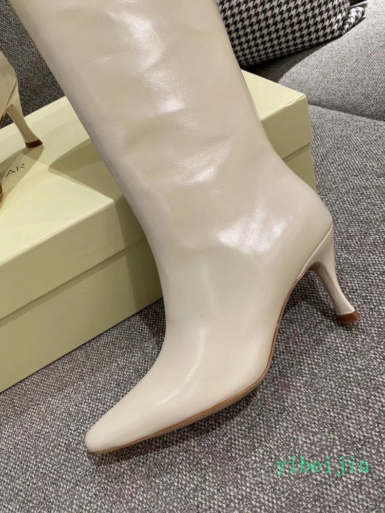 Womens Mid Calf Kitten Heel Boots Pull On Leather Shoes Cowboy Western Plus Size