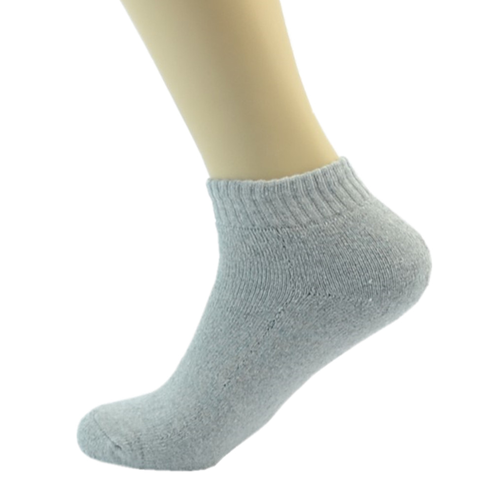 Gray 3-12 Pairs For Men Ankle Quarter Crew Socks Cotton Low Cut Size 9-11 10-13