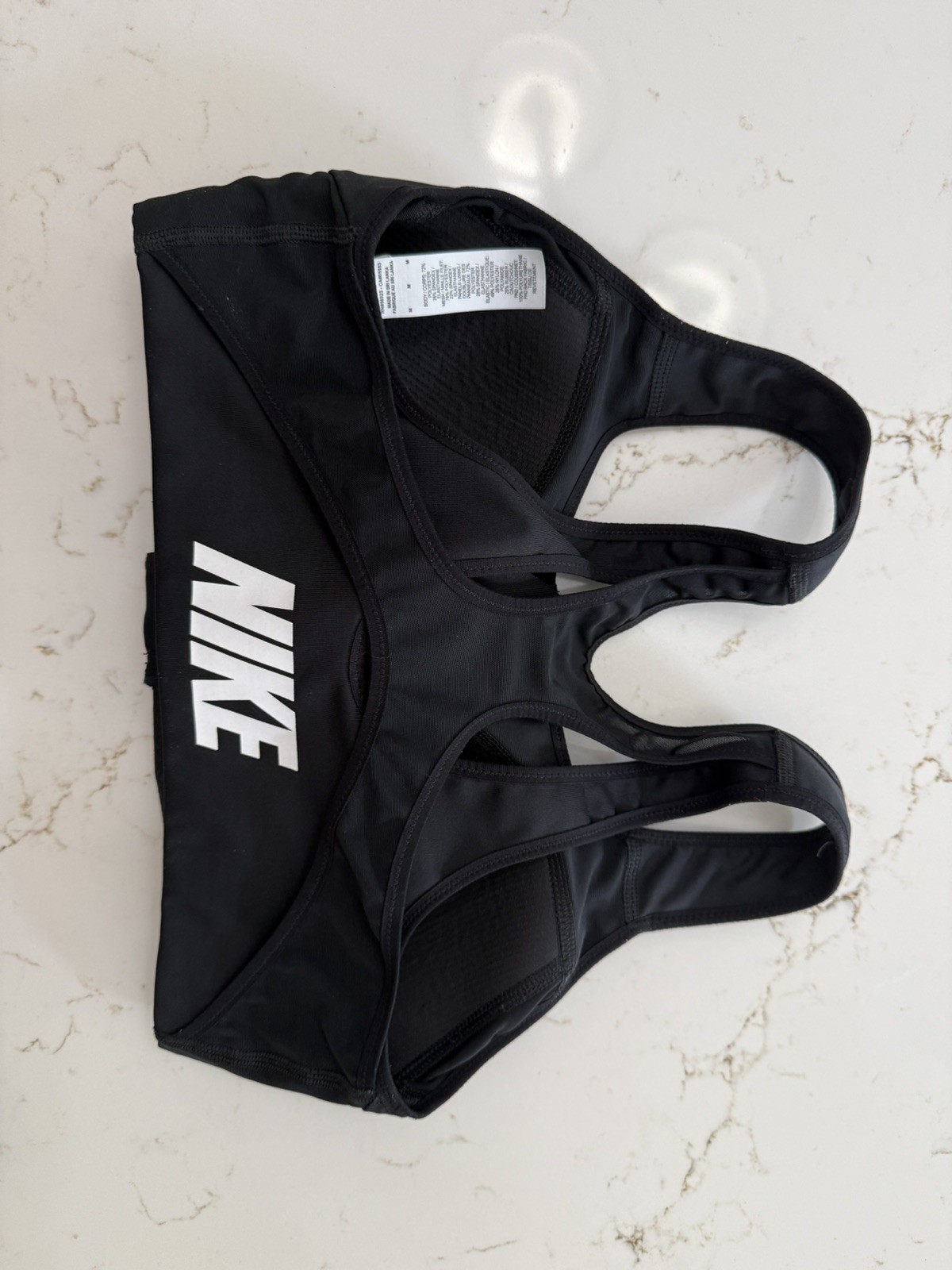 Nike Dri-FIT Sports Bra Medium Black Excellent Front Zip High Support (1794)